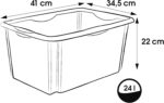 Caisse de rangement "emil eco", 24 litres, bleu – Image 2