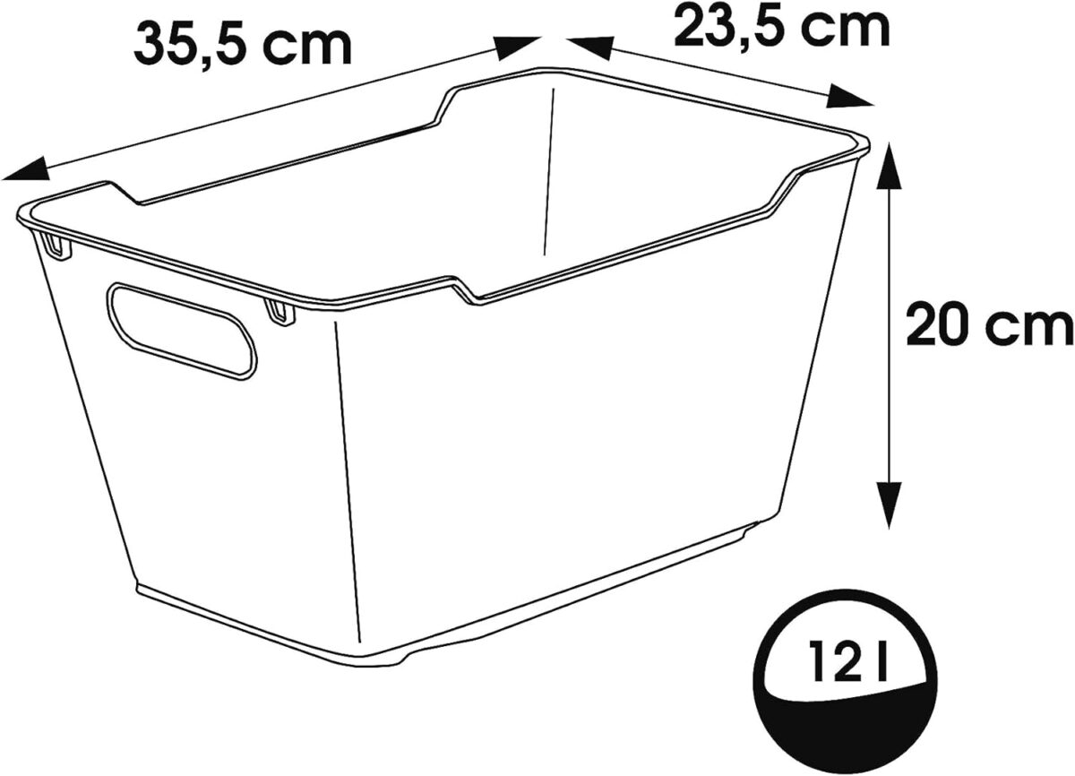 Bac de rangement "lotta", 12,0 litres, nordic-pink – Image 2