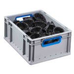Bac de rangement ProfiPlus EuroBox 417, gris/bleu – Image 2