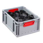 Bac de rangement ProfiPlus EuroBox 417, gris/rouge – Image 2