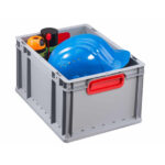 Bac de rangement ProfiPlus EuroBox 422, gris/rouge – Image 2