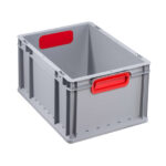 Bac de rangement ProfiPlus EuroBox 422, gris/rouge