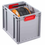 Bac de rangement ProfiPlus EuroBox 432, gris/rouge – Image 2