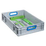 Bac de rangement ProfiPlus EuroBox 612, gris/bleu – Image 2