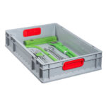 Bac de rangement ProfiPlus EuroBox 612, gris/rouge – Image 2