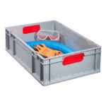 Bac de rangement ProfiPlus EuroBox 617, gris/rouge – Image 2