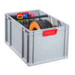 Bac de rangement ProfiPlus EuroBox 632, gris/rouge – Image 2