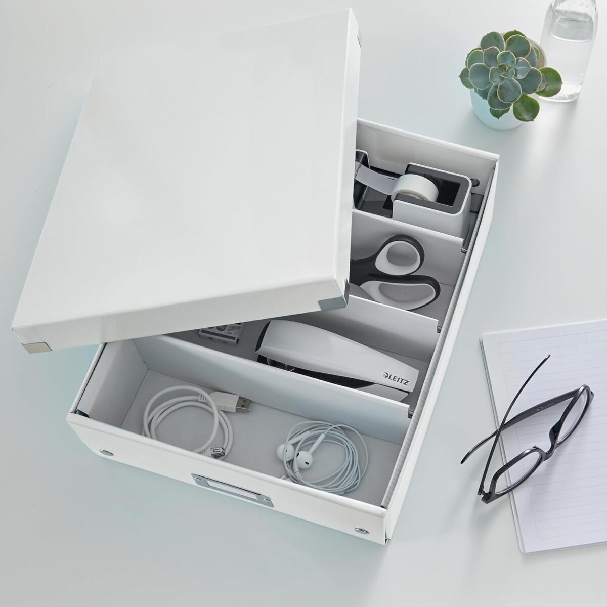 Boîte de rangement Click & Store WOW, grand, blanc – Image 2