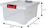 Boîte de rangement CLiPSTOCK, 30 litres, PP, transparent – Image 2