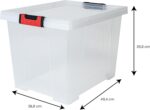 Boîte de rangement CLiPSTOCK, 45 litres, PP, transparent – Image 2