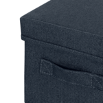 Boîte de rangement en tissu, taille S, set de 2, gris – Image 3