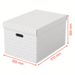 Boîte de rangement Home L, set de 3, blanc – Image 4