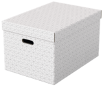 Boîte de rangement Home L, set de 3, blanc