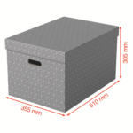 Boîte de rangement Home L, set de 3, gris – Image 4