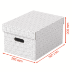 Boîte de rangement Home M, set de 3, blanc – Image 4