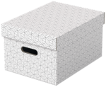 Boîte de rangement Home M, set de 3, blanc