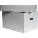 Boîte de rangement, petit, set de 3, blanc/gris