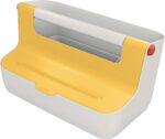 Boîte de rangement portable Cosy, gris clair/jaune