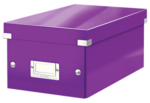 Boîte de rangement pour DVD Click & Store, violet