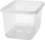 Caisse de rangement BASIC L, 44 L, transparent