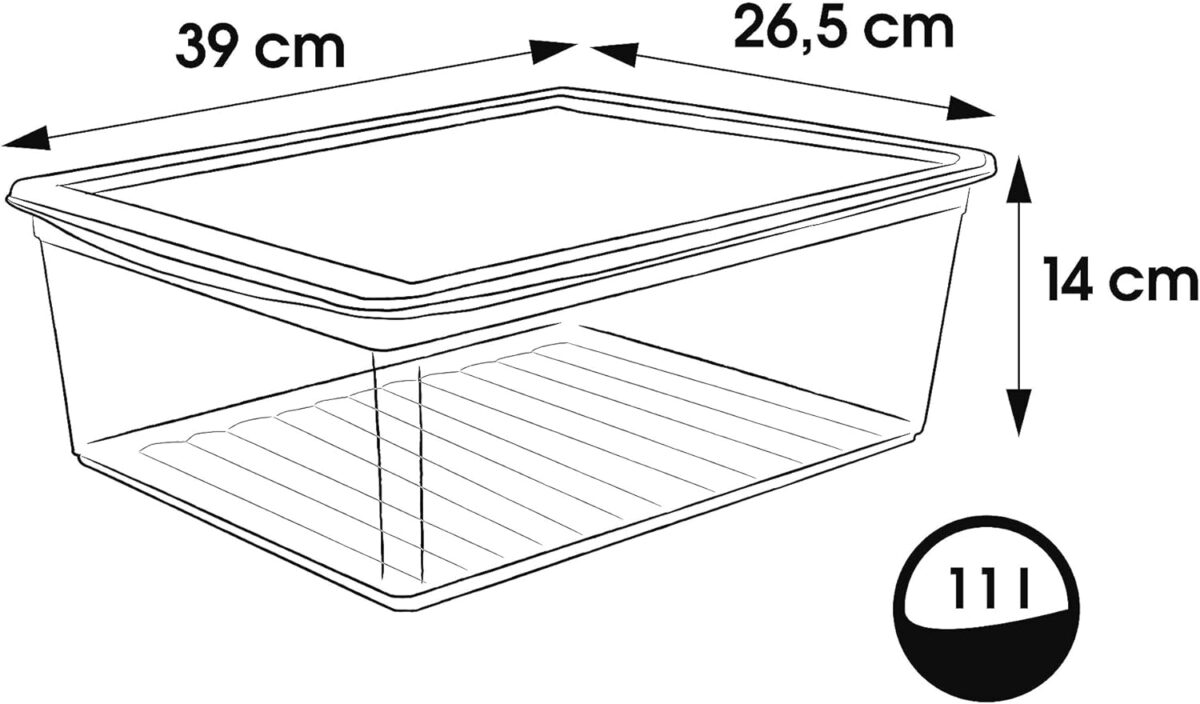 Caisse de rangement "bea", 11 L, PP, transparent – Image 2