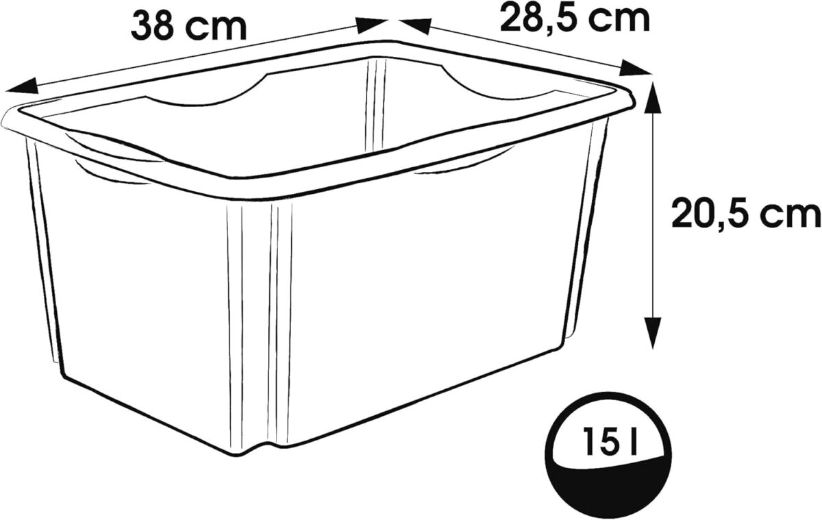 Caisse de rangement "emil", 15 litres, nordic-blue – Image 2