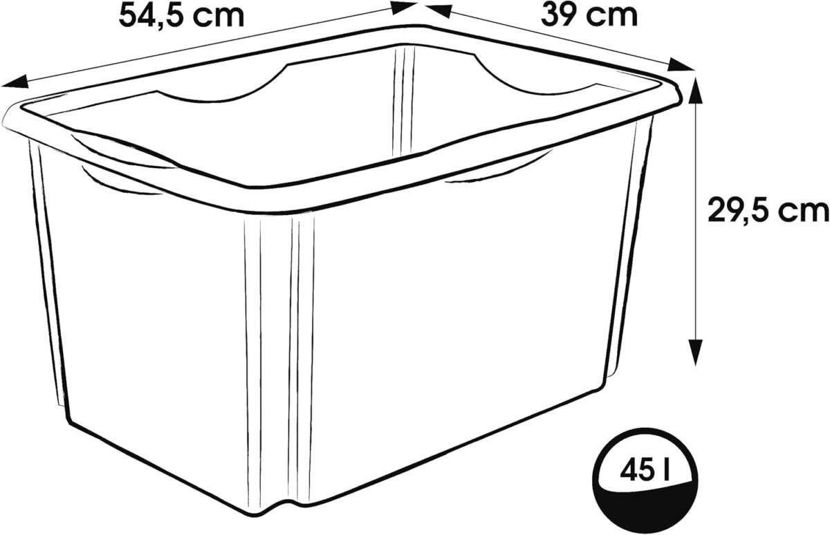 Caisse de rangement "emil", 45 litres, eco-blue – Image 2