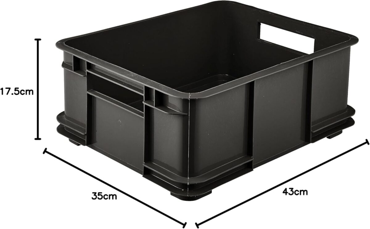 Caisse de rangement Euro-Box L "bruno eco", graphite – Image 2