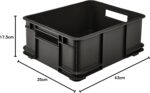 Caisse de rangement Euro-Box L "bruno eco", graphite – Image 2