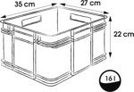 Caisse de rangement Euro-Box M "bruno eco", bleu – Image 2