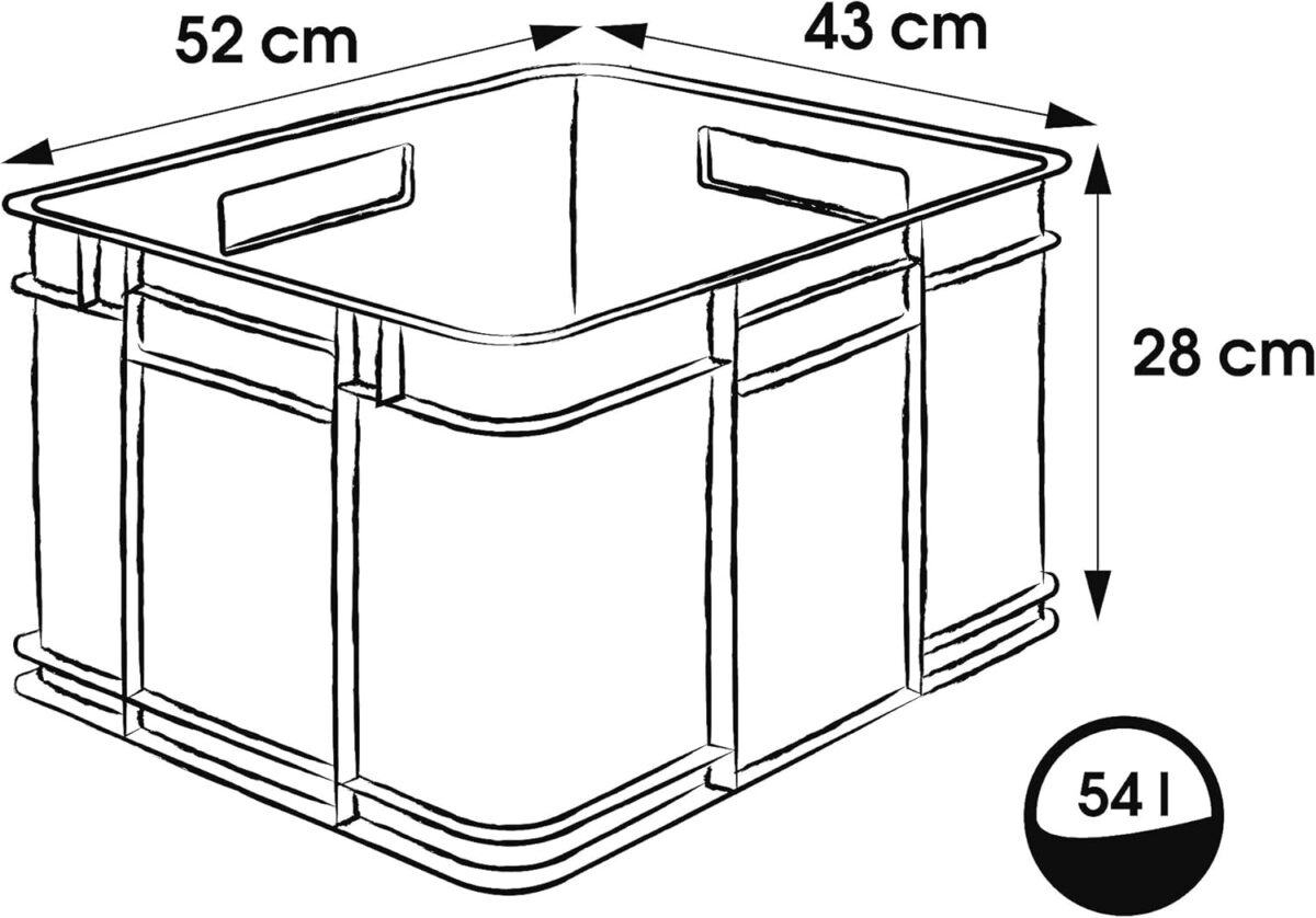 Caisse de rangement Euro-Box XXL "bruno eco", bleu – Image 2