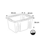 Caisse de rangement "franz", 44 litres, naturel – Image 2