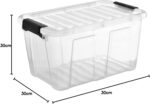 Caisse de rangement HOME BOX, 30 L, transparent – Image 2