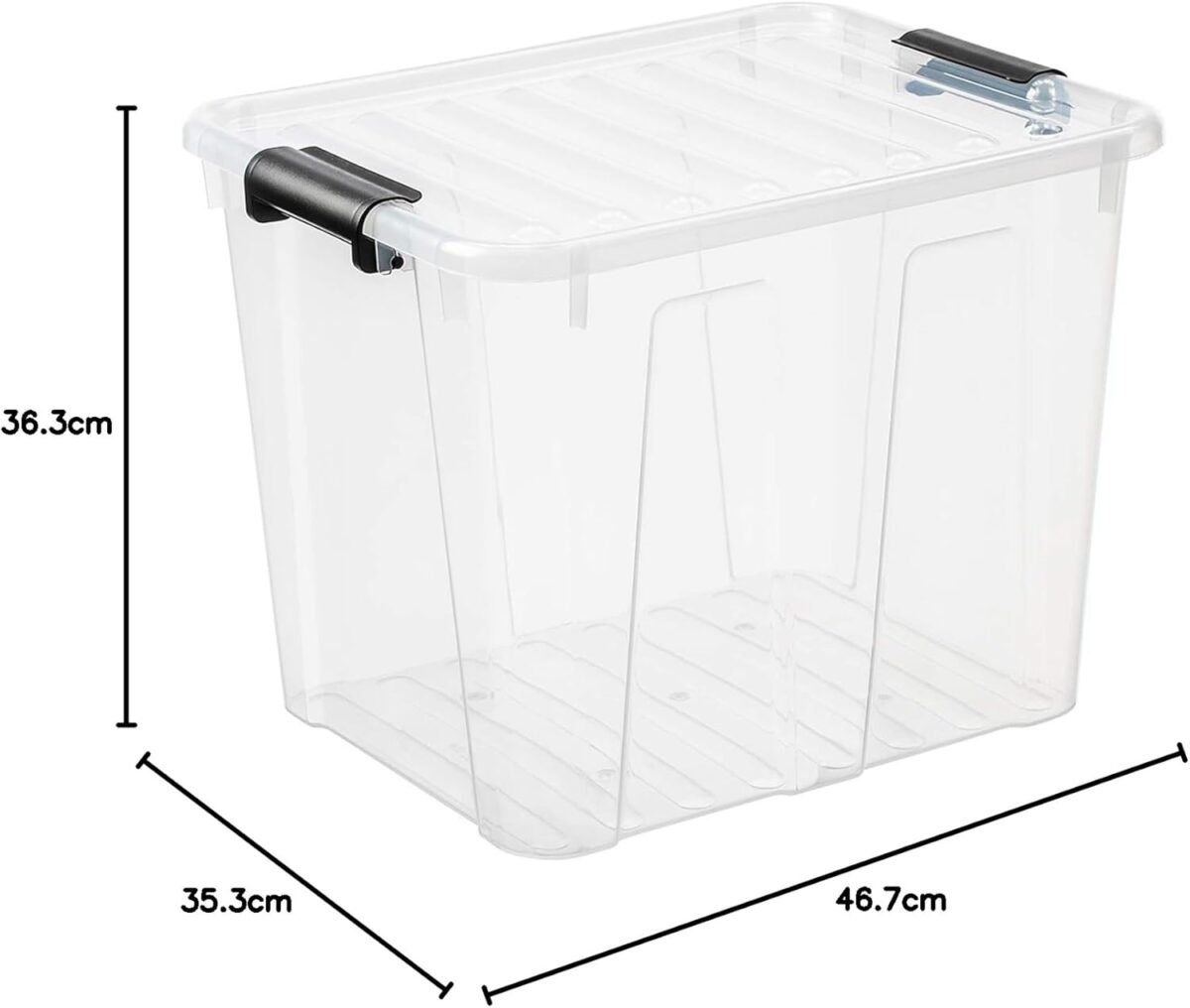Caisse de rangement HOME BOX, 40 L, transparent – Image 2