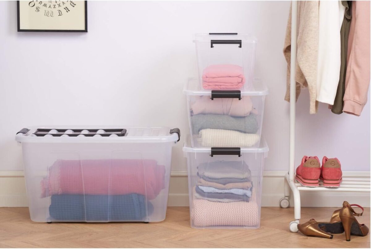 Caisse de rangement HOME BOX, 40 L, transparent – Image 3