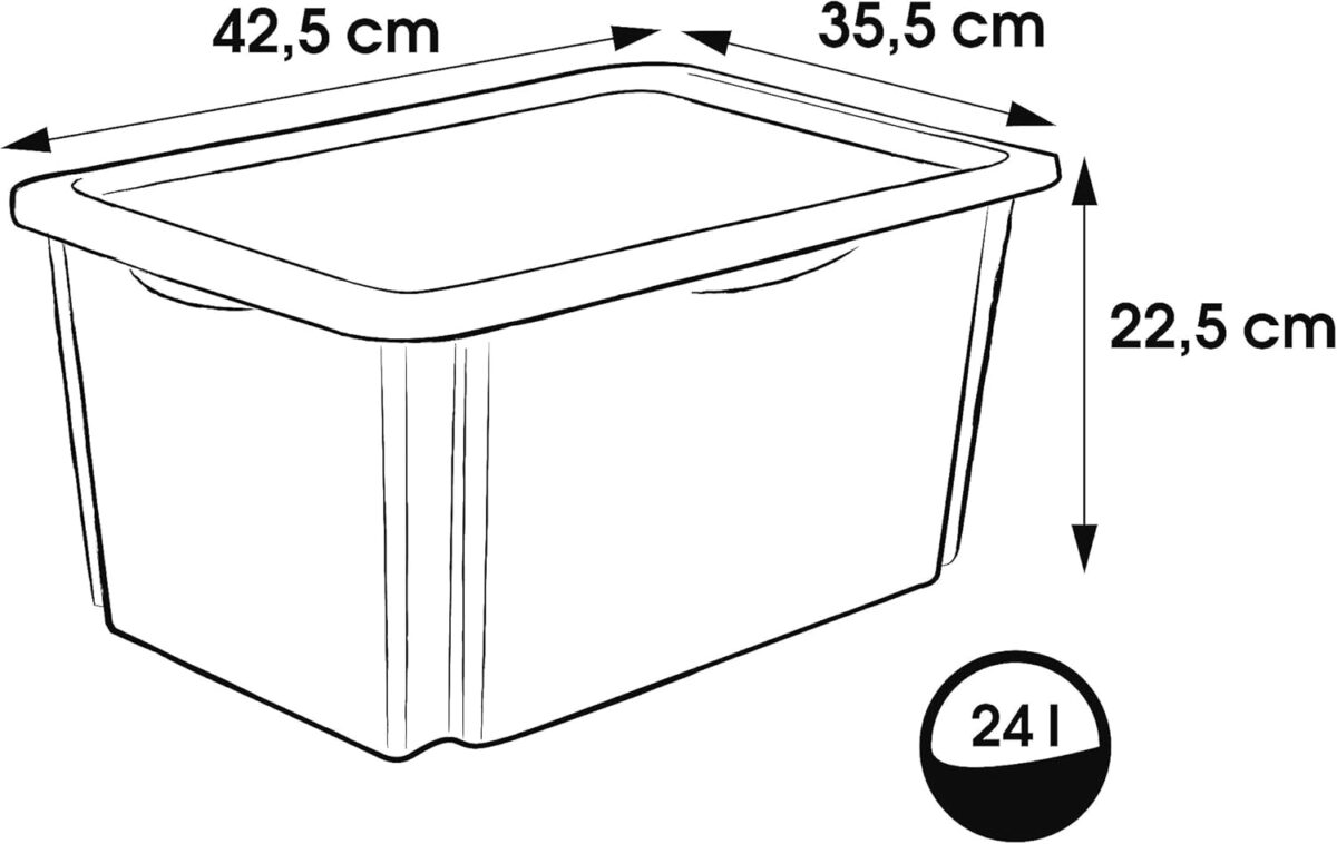 Caisse de rangement karolina "Stars", 24 litres – Image 2