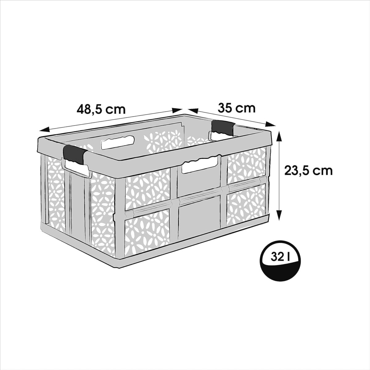 Caisse de rangement "lea" 32 litres, nordic-blue – Image 7