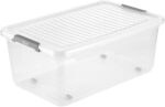 Caisse de rangement "leo", 37 litres, transparent