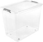 Caisse de rangement "leo", 74 litres, transparent