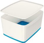 Caisse de rangement My Box, 18 litres, blanc / bleu