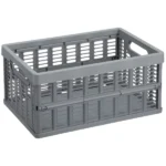 Caisse de rangement pliante, PP, 11,5 litres, gris