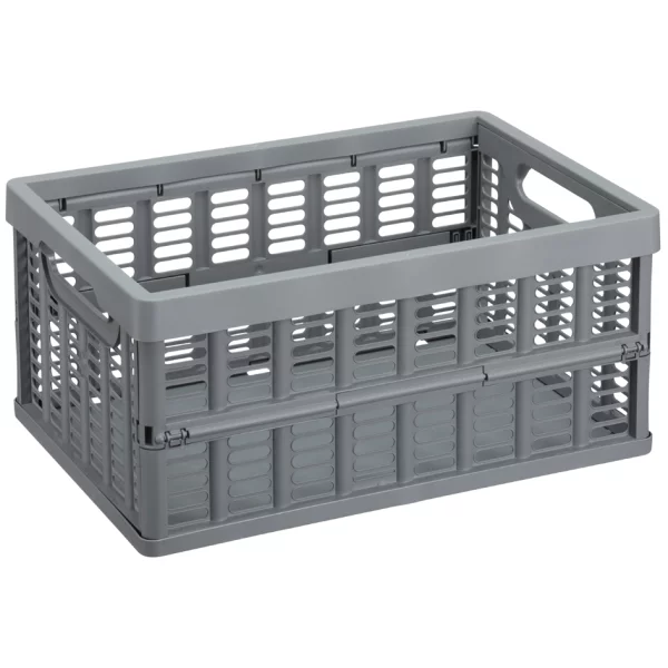 Caisse de rangement pliante, PP, 11,5 litres, gris Caisse de rangement pliante, PP, 11,5 litres, gris – Image 1