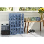 Caisse de rangement pliante, PP, 32,5 litres, vert – Image 3