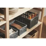Caisse de rangement pliante, PP, 3,5 litres, noir – Image 2