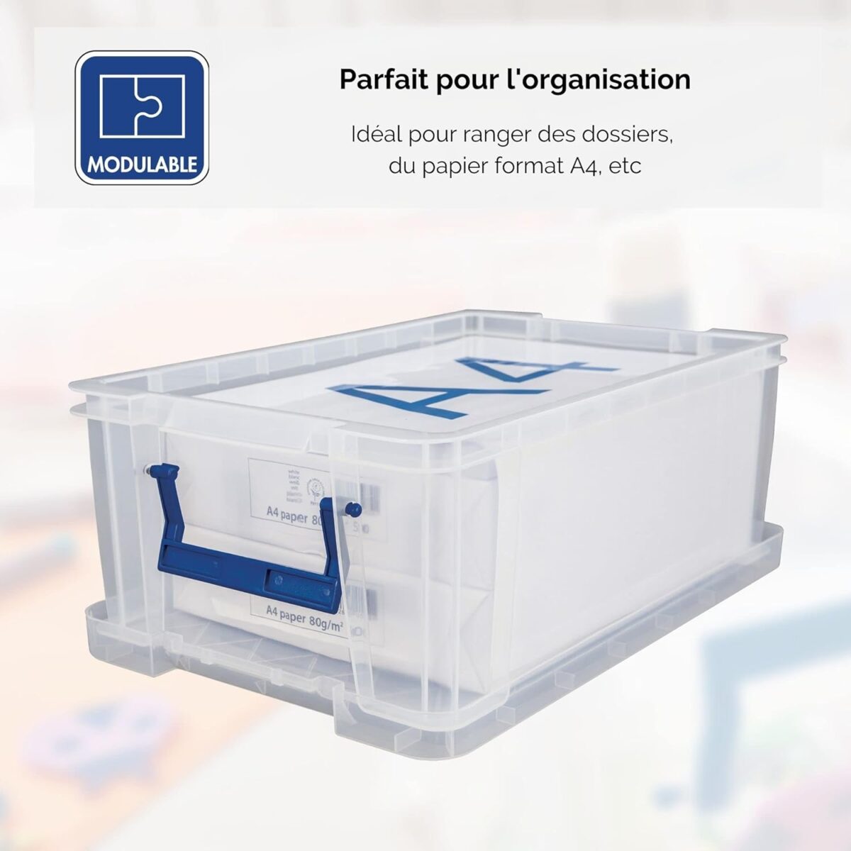 Caisse de rangement ProStore, 10 litres, transparent – Image 4