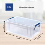Caisse de rangement ProStore, 10 litres, transparent – Image 3