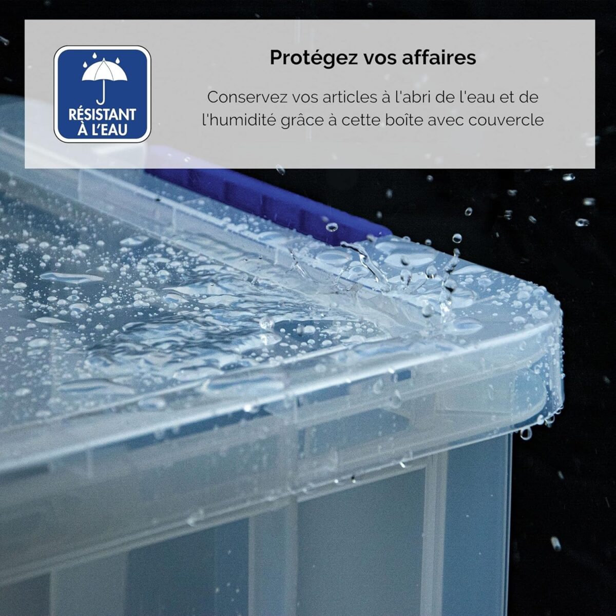 Caisse de rangement ProStore, 10 litres, transparent – Image 6