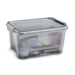 Caisse de rangement SHADOW, 13 litres, translucide gris – Image 2