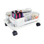 Plateau de transport à roulettes Stack 'N' Go,blanc – Image 10