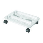 Plateau de transport à roulettes Stack 'N' Go,blanc